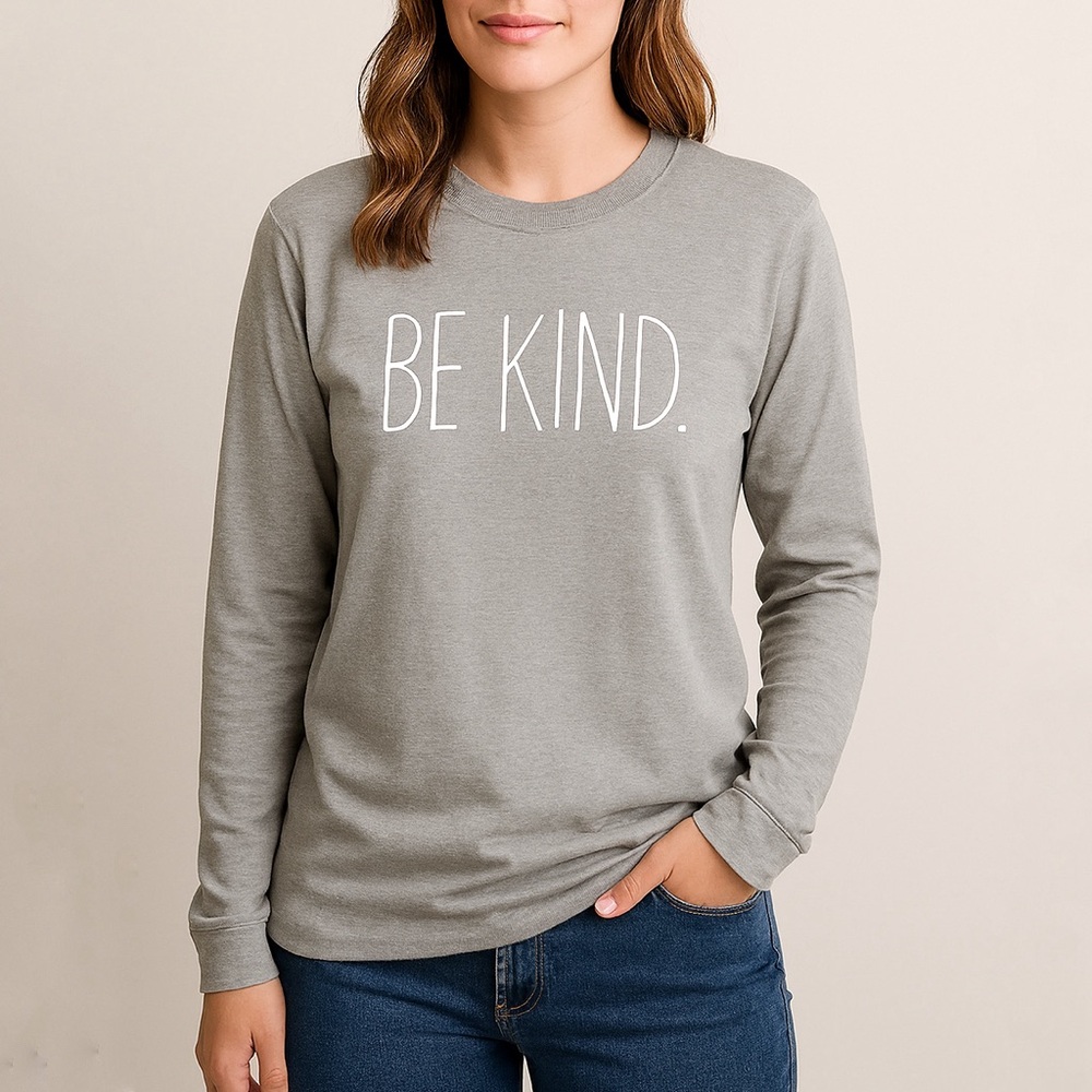 Rae Dunn Be Kind Soft Long Sleeve Top Size Medium
